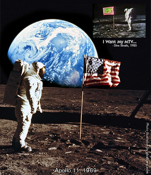 MTV CLAINS MOON SHOT ICONIC 20th CENTURY PHOTO